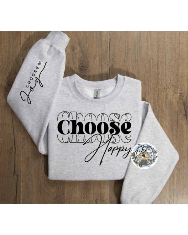 Choose Happy Choose Joy w/ sleeve accent