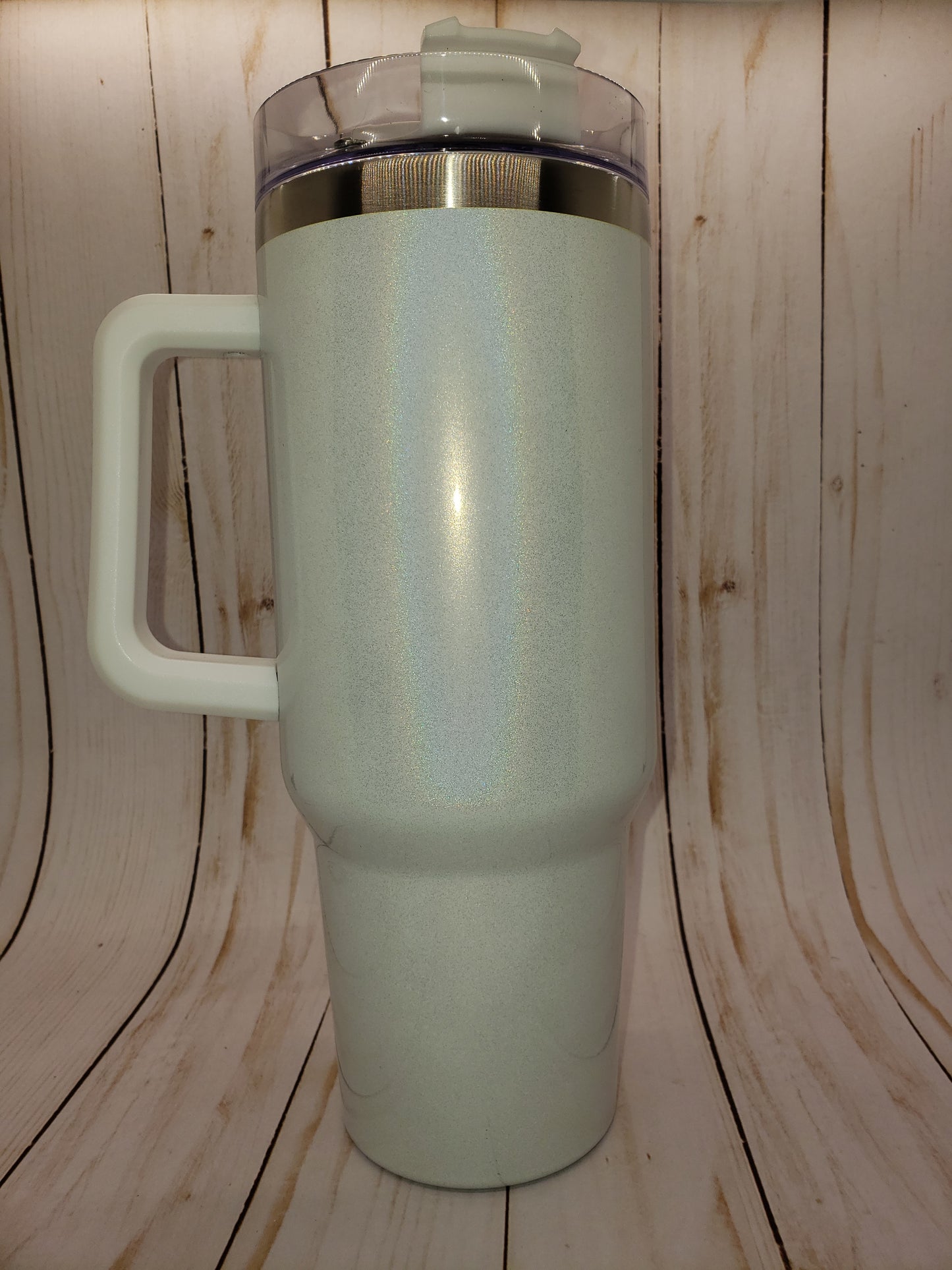 Holographic white 40oz tumbler - Custom